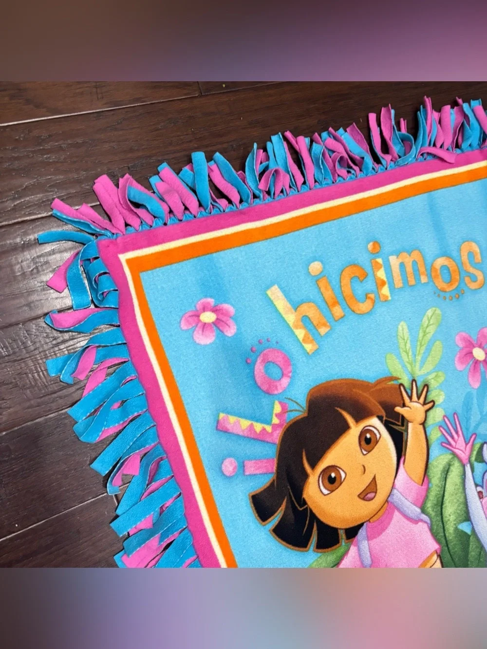 Nickelodeon Dora the Explorer & Boots Fleece Kids Throw Blanket Vintage
